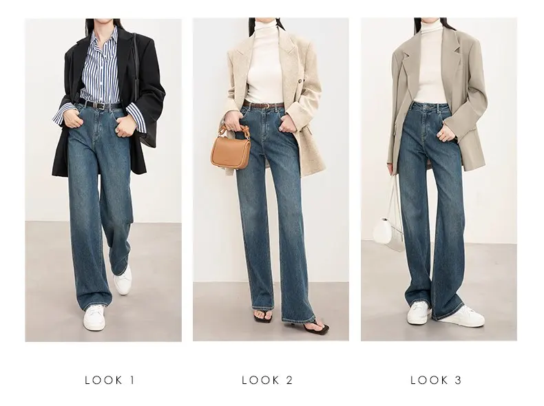 Women's Straight-Leg Denim Pants