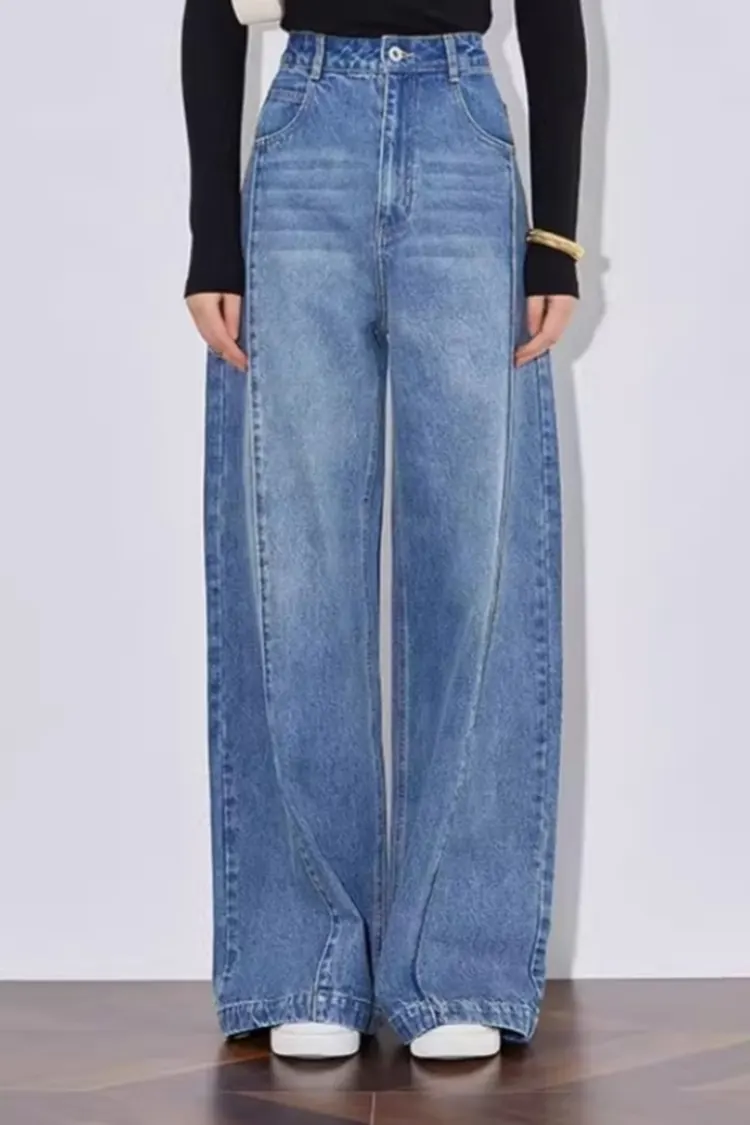 Women's High-Waisted Denim Pants