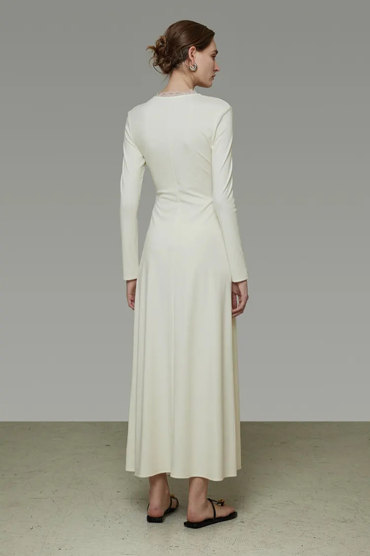 Women's Lace Spliced Maxi Dress