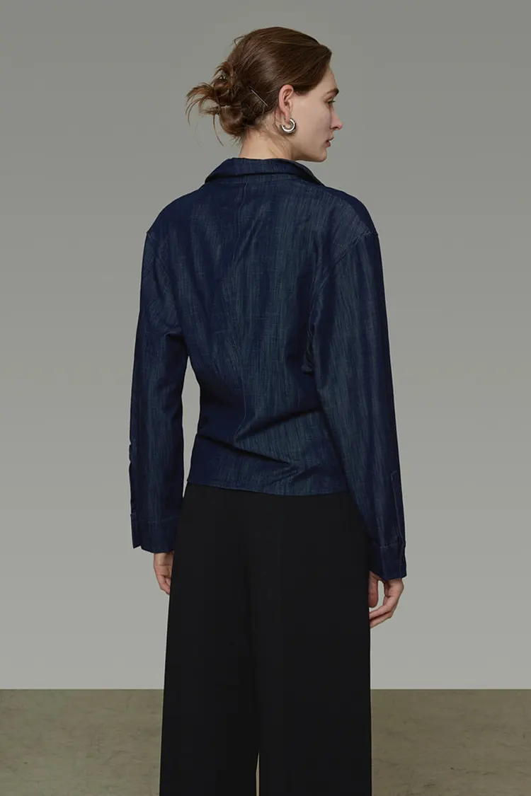 Women's Vintage Denim Blouse