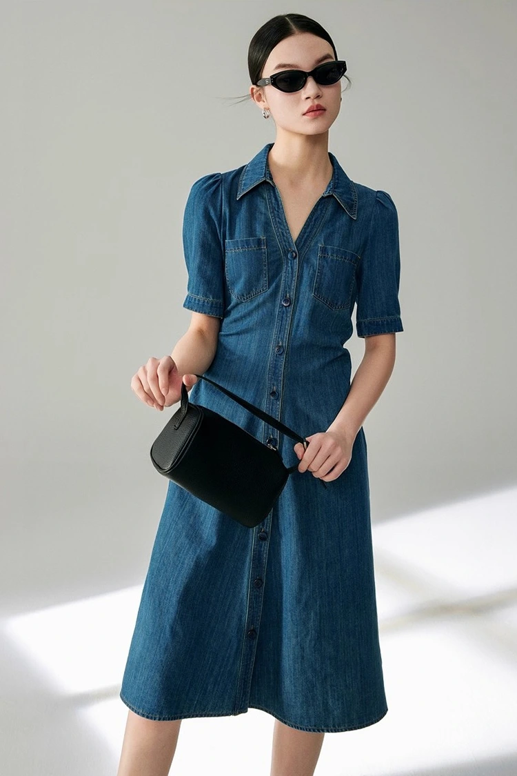 فستان جينز قطن نسائي أنيق